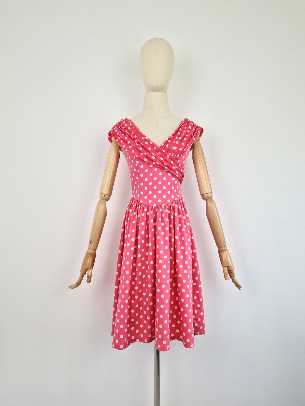 Vintage Laura Ashley polka dot dress