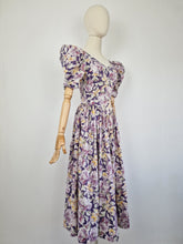 Load image into Gallery viewer, Vintage Laura Ashley purple ballgown dress
