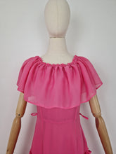 Load image into Gallery viewer, Vintage 70s pink maxi dress
