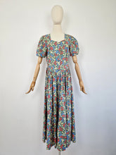 Load image into Gallery viewer, Vintage 90s Laura Ashley green dress
