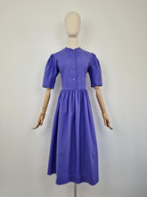 Load image into Gallery viewer, Vintage 80s Laura Ashley periwinkle blue dress

