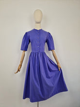 Load image into Gallery viewer, Vintage 80s Laura Ashley periwinkle blue dress
