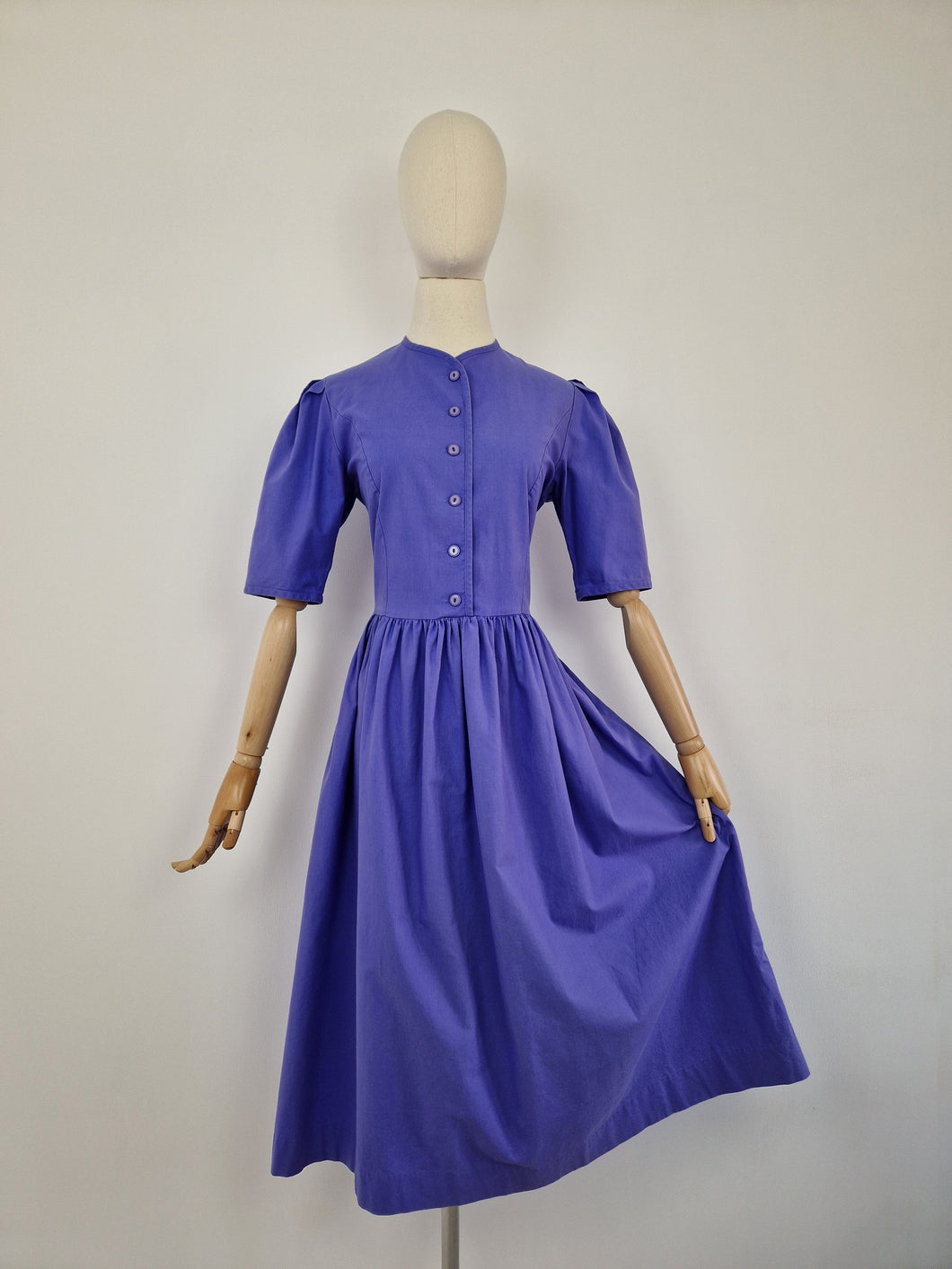 Vintage 80s Laura Ashley periwinkle blue dress