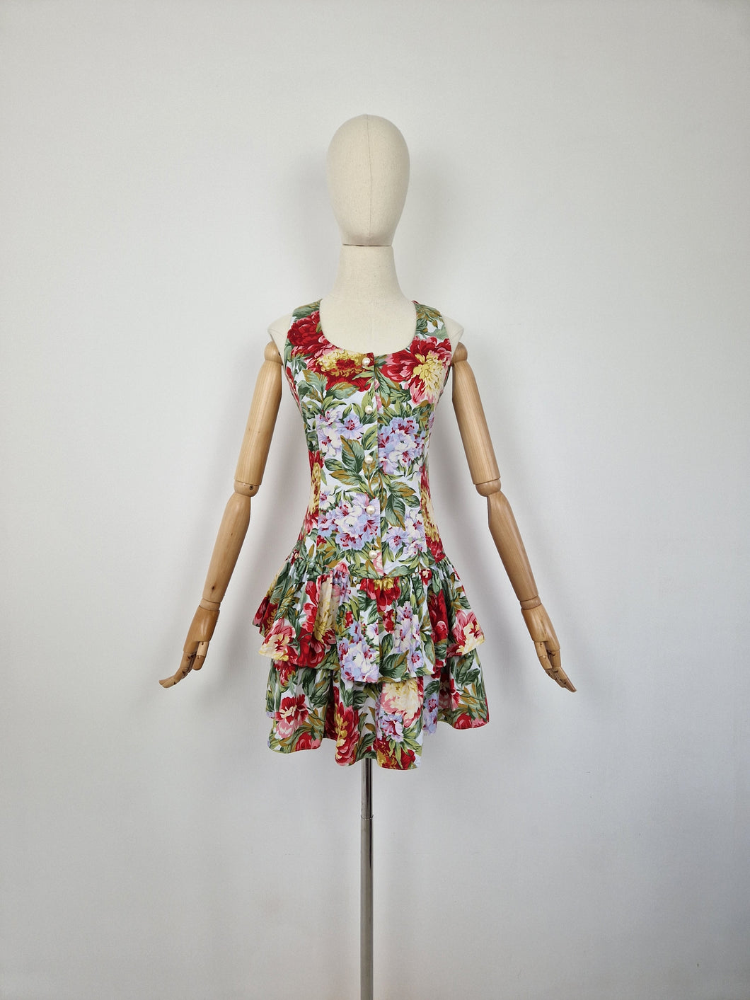 Vintage ruffle mini dress