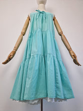 Load image into Gallery viewer, Vintage mint tiered prairie dress
