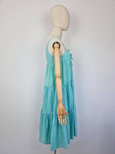 Load image into Gallery viewer, Vintage mint tiered prairie dress
