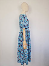 Load image into Gallery viewer, Vintage 80s Laura Ashley turquoise dress
