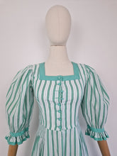 Load image into Gallery viewer, Vintage Austrian mint striped dress
