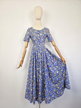 Load image into Gallery viewer, Vintage 90s Laura Ashley blue dress
