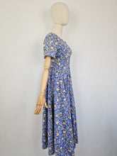Load image into Gallery viewer, Vintage 90s Laura Ashley blue dress
