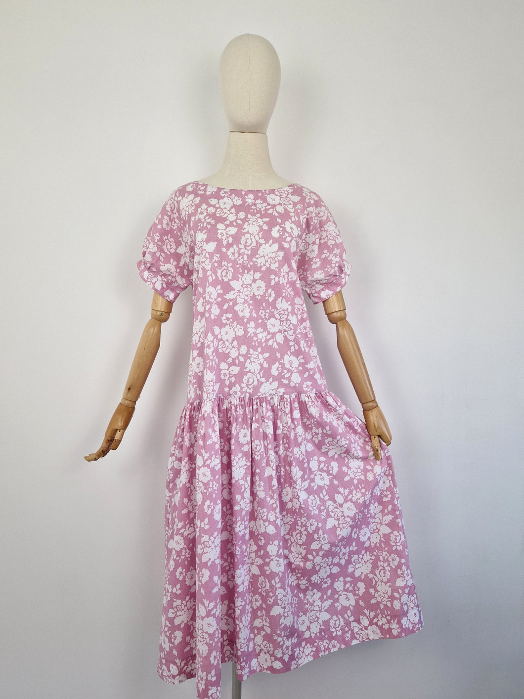 Vintage 90s Laura Ashley dropped waist dress