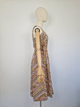 Load image into Gallery viewer, Vintage 70s brown prairie sundress
