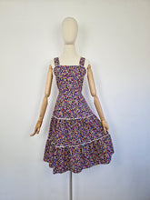 Load image into Gallery viewer, Vintage 70s colourful prairie sundress
