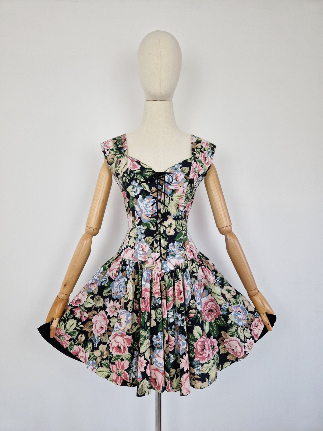 Vintage corset pastel mini dress