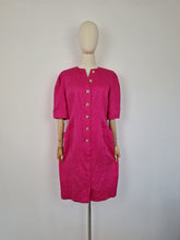 Load image into Gallery viewer, Vintage 80s bright pink dress
