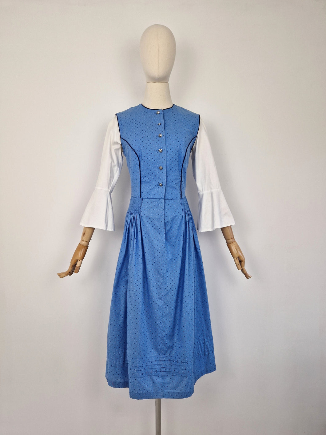 Vintage blue dirndl dress
