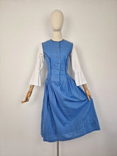 Load image into Gallery viewer, Vintage blue dirndl dress
