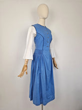 Load image into Gallery viewer, Vintage blue dirndl dress
