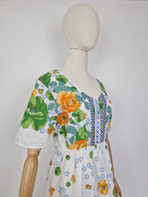 Load image into Gallery viewer, Vintage 70s meadow bohemian dress
