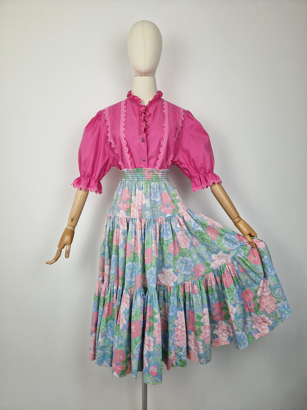Vintage 80s Laura Ashley bohemian skirt