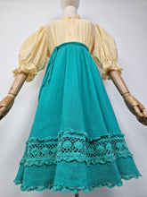 Load image into Gallery viewer, Vintage 70s prairie crochet trim skirt
