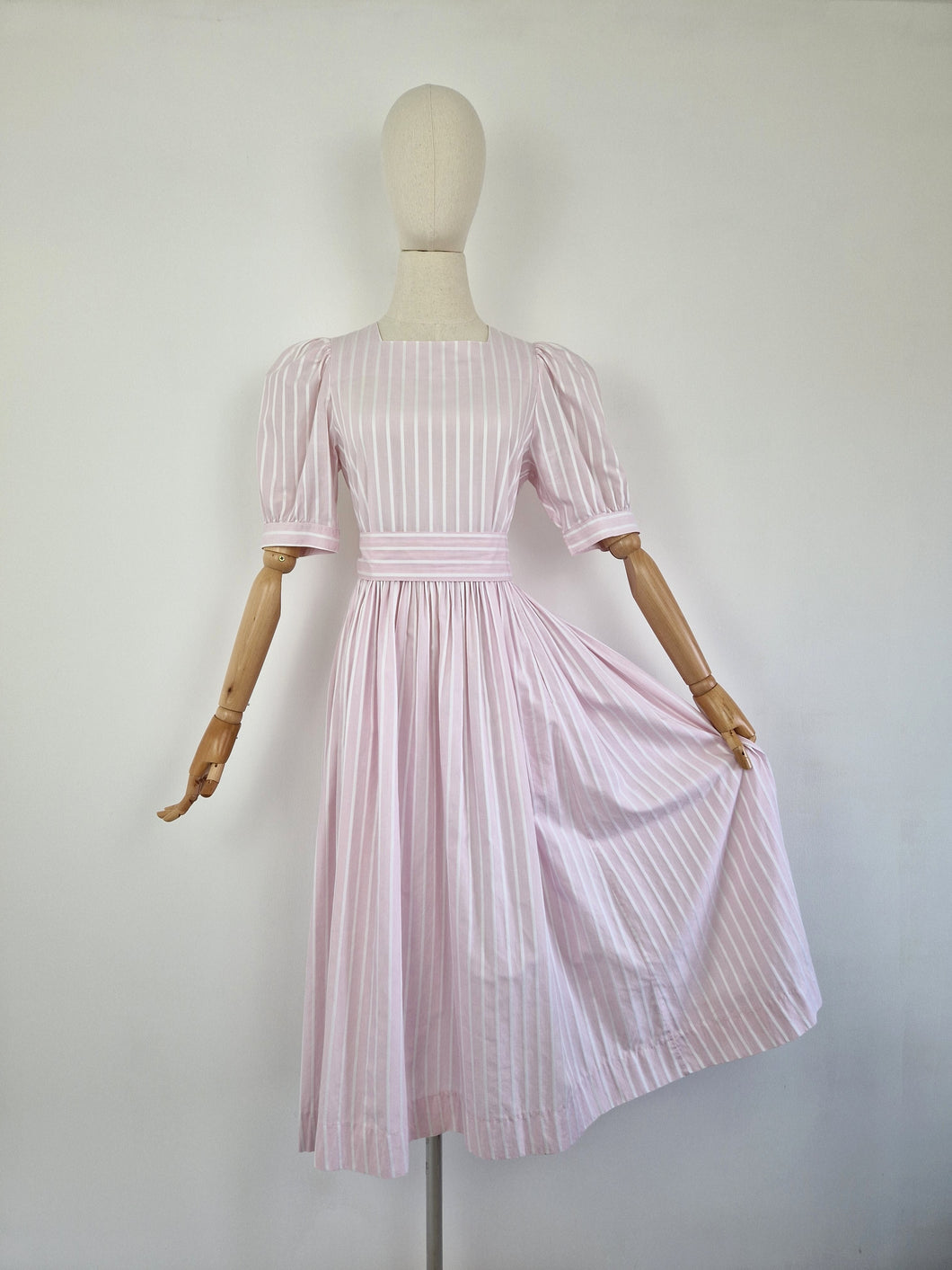 Vintage 80s Laura Ashley stripe dress