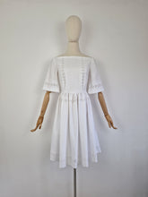 Load image into Gallery viewer, Vintage 60s embroidered cocktail dress
