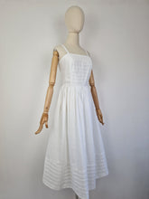 Load image into Gallery viewer, Vintage white cocktail sundress
