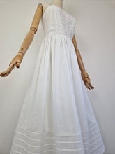 Load image into Gallery viewer, Vintage white cocktail sundress
