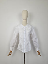 Load image into Gallery viewer, Vintage Laura Ashley crochet collar blouse
