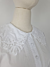 Load image into Gallery viewer, Vintage Laura Ashley crochet collar blouse
