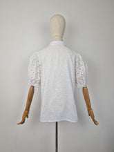 Load image into Gallery viewer, Vintage broderie anglaise blouse
