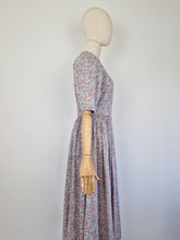 Load image into Gallery viewer, Vintage 80s Laura Ashley green and pink dress
