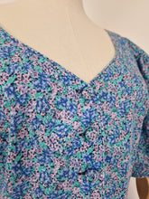 Load image into Gallery viewer, Vintage 80s Laura Ashley blue dress
