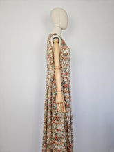 Load image into Gallery viewer, Vintage floral pinafore dress
