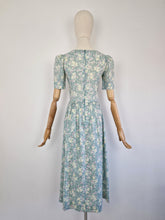 Load image into Gallery viewer, Vintage 80s Laura Ashley pastel sage dress
