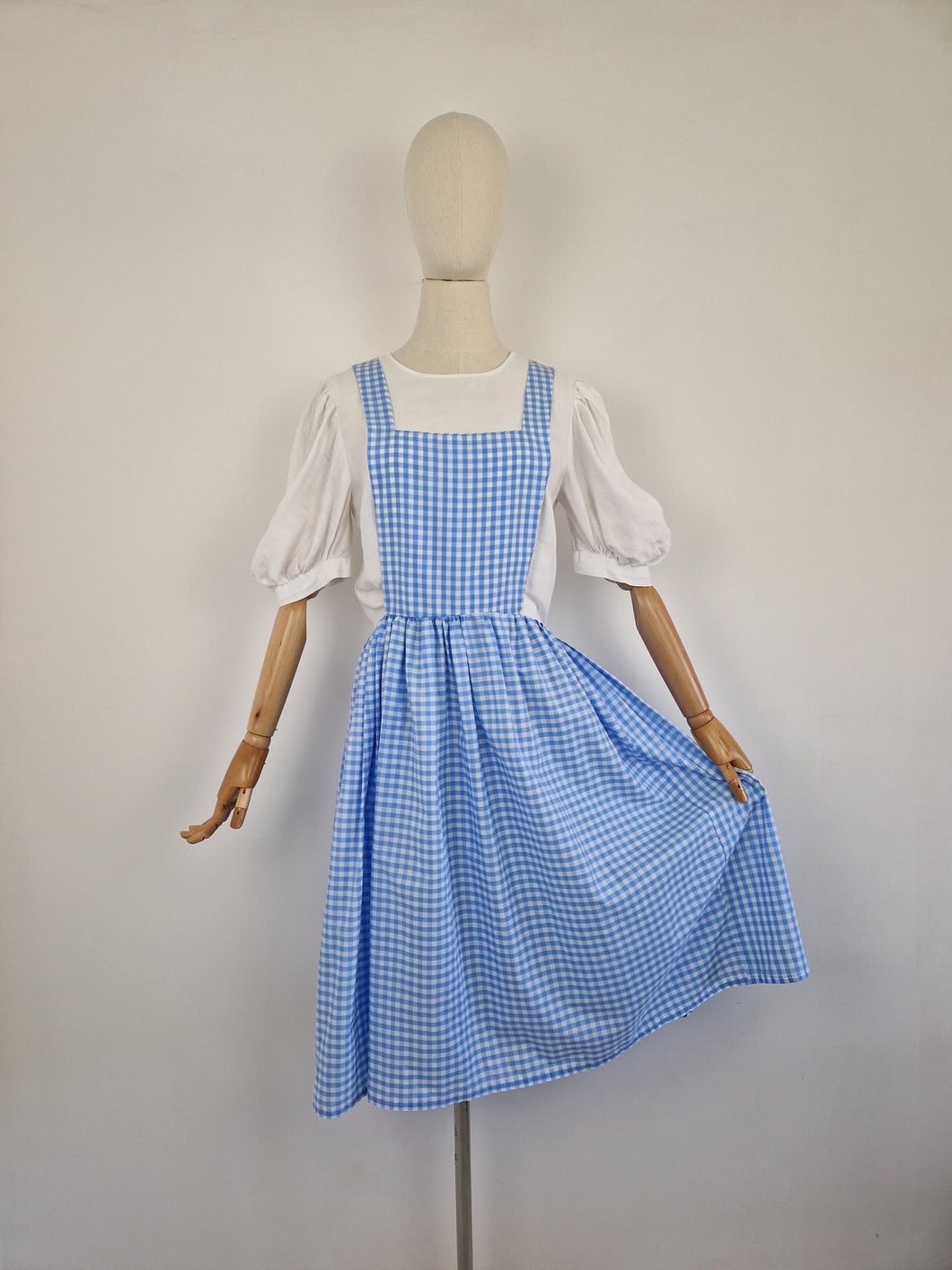 Vintage 80s gingham handmade dress