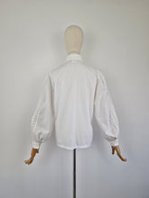 Load image into Gallery viewer, Vintage 80s Austrian crochet lace blouse
