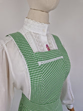 Load image into Gallery viewer, Vintage 70s gingham pinafore dress
