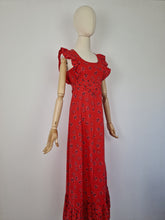 Load image into Gallery viewer, Vintage 70s prairie empire waist dress

