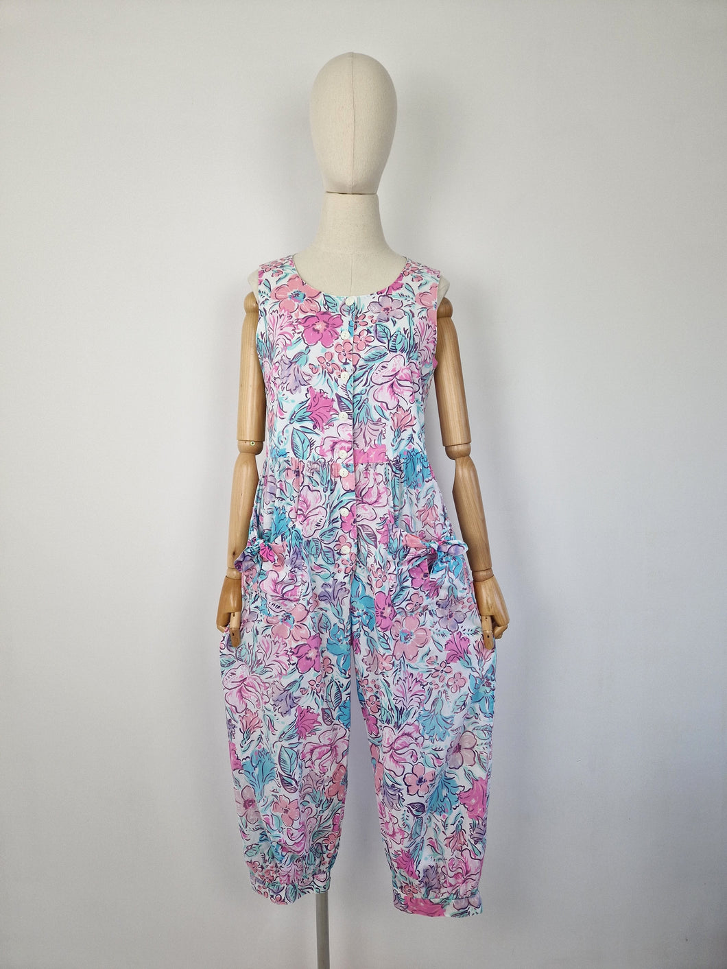 Vintage 80s Laura Ashley rare candy romper