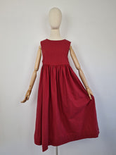 Load image into Gallery viewer, Vintage 80s Laura Ashley red pinafore dress
