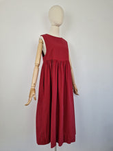 Load image into Gallery viewer, Vintage 80s Laura Ashley red pinafore dress
