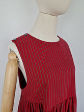 Load image into Gallery viewer, Vintage 80s Laura Ashley red pinafore dress
