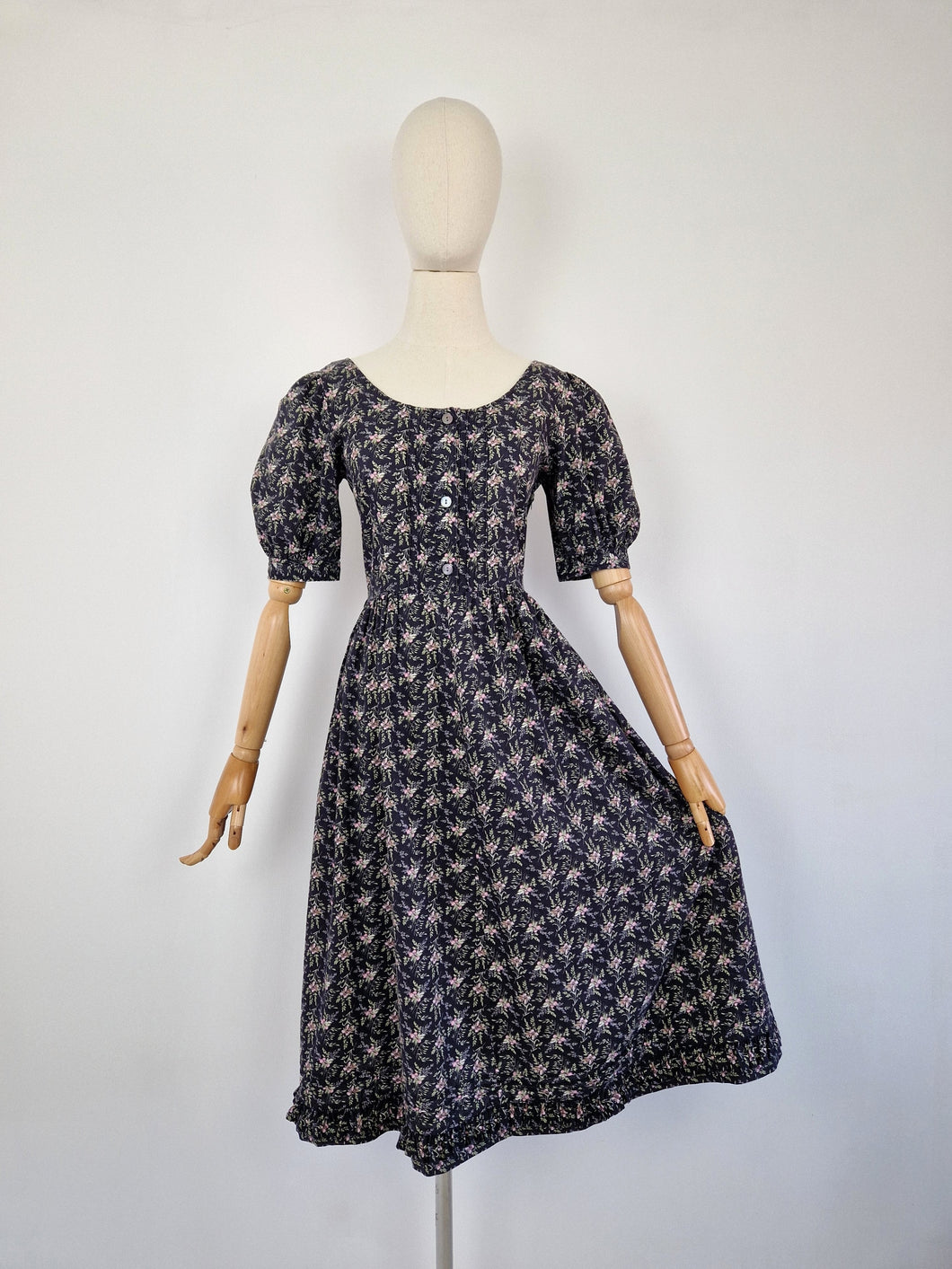 Vintage early 80s Laura Ashley made in Carno prairie dress