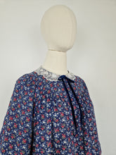 Load image into Gallery viewer, Vintage 70s smock navy dress

