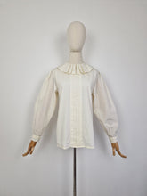 Load image into Gallery viewer, Vintage 80s Laura Ashley cream blouse
