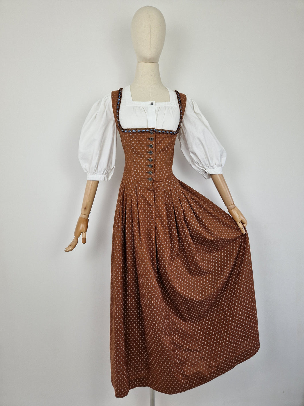 Vintage Berwin & Wolff brown dirndl dress