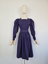 Load image into Gallery viewer, Vintage 80s Laura Ashley checked wool blend dress
