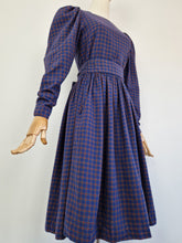 Load image into Gallery viewer, Vintage 80s Laura Ashley checked wool blend dress
